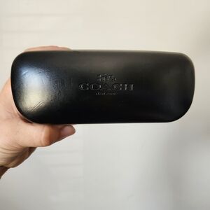 Coach Black Embossed Logo Sunglass Case